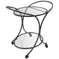 Culinary Concepts Antique Silver Dorchester Oval Bar Trolley