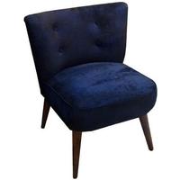 Culinary Concepts Navy Blue Tosca Chair with Dark Brown Wood Leg