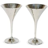 Culinary Concepts Champagne Hammered Cocktail Goblets (Pair)