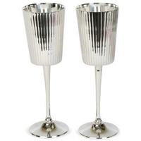 Culinary Concepts Ribbed Champagne Goblets 13cm Stem (Pair)