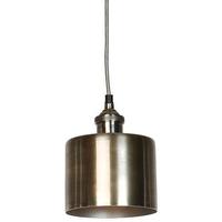 Culinary Concepts Moderne Prohibition Antique Silver Fitment with Small Silver Cylinder Shade