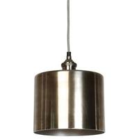 Culinary Concepts Moderne Prohibition Antique Silver Fitment with Large Silver Cylinder Shade