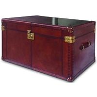 Culinary Concepts Panama Cognac Leather with Brass Travelling Trunk