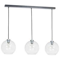 Culinary Concepts Globe Clear Glass Triple Shade Pendant Light