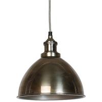 Culinary Concepts Moderne Prohibition Antique Silver Fitment with Large Silver Tapered Shade
