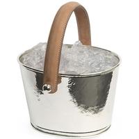 Culinary Concepts Leather Handled Champagne Hammering Ice Bucket