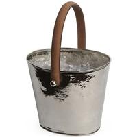 Culinary Concepts Leather Handled Champagne Hammering Wine Cooler