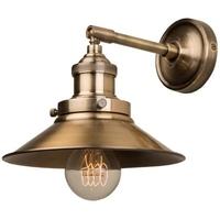 Culinary Concepts Prohibition Antique Brass Straight Wall Fitment with Small Triangular Shade