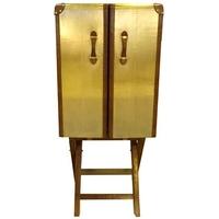 Culinary Concepts Brass Front Canvas Bar Cabinet