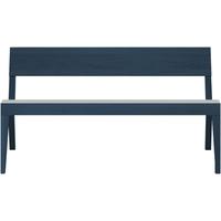 Cubo Blue Bench with Light Grey Upholstered Seat Pad