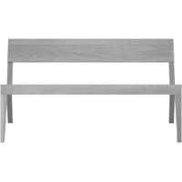 Cubo Grey Bench with Wooden Seat