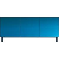 Cubo Blue Mirror Glass Rectangular Cabinet 3 Doors