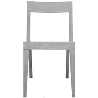 Cubo Grey Dining Chair with Wooden Seat