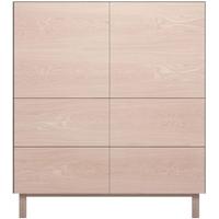 Cubo Oak Square Cabinet 2 Doors and 4 Drawers