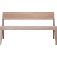 Cubo Oak Bench with Light Grey Upholstered Seat Pad
