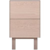 Cubo Oak Side Table 2 Drawers