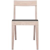 Cubo Oak Dining Chair with Dark Grey Upholstered Seat Pad
