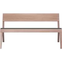 Cubo Oak Bench with Dark Grey Upholstered Seat Pad