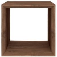 Cube Teak Closed Side Table