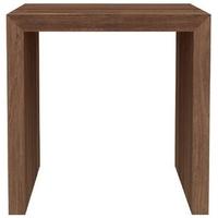 Cube Teak Open Side Table