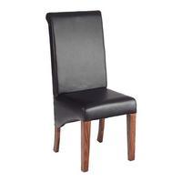 Cube Leather Dining Chair, Brown