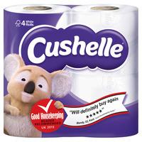 Cushelle Toilet Tissue White 4 Rolls