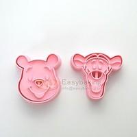 Cute Cartoon Animal 3D Winnie the Pooh Tigger Cookie Cutters and Stamps