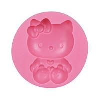 Cute Cat with Bow Silicone Fondant Baking Cake Chocolate Mold Decorating Tools Sugarcraft Mould Cat SM-039