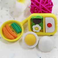 Cute Cartoon Snack Japenese Food Assemble Rubber Eraser (Random Color)