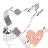 Cupid Arrow Heart Cookies Cutter Wedding Lover Stainless Steel Biscuit Cake Mold Metal Kitchen Fondant Baking Tools for Valentines