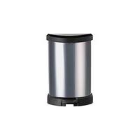 Curver 20L Deco Bin - Silver.