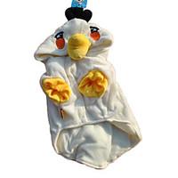 cute fleece warm bird halloween costume shirt with hoodie for pets win ...