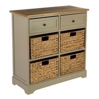 Cullen Wooden Storage Cabinet In Grey With 6 Drawers