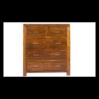 cube sheesham 4 drawer chest unit