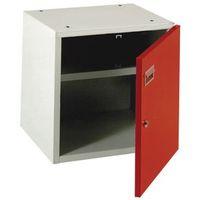 CUPBOARD UNIT LOCKABLE RED DOOR 420x420x430mm