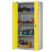 CUPBOARD - STANDARD, YELLOW WITH 3 SHELVES