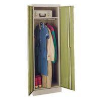 cupboard clothes light grey with green doors