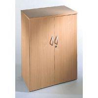 CUPBOARDS BEECH 1 FIXED 2X ADJ SHELVES W800XD500XH1440- CUPBOARD WITH GRAPHITE CA