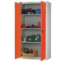 CUPBOARD - STANDARD, RED WITH 3 SHELVES