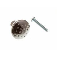 cupboard door pull handle dimple knob chrome 28mm with screws pack of  ...