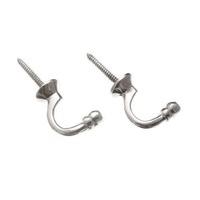 Curtain Tie Hold Back Hooks Ball End Chrome ( 20 pairs )