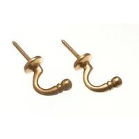 curtain tie hold back hooks ball end solid brass 8 pairs 