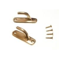 Curtain Tie Hold Back Hooks Modern Solid Brass 45MM with Screws ( 100 pairs )