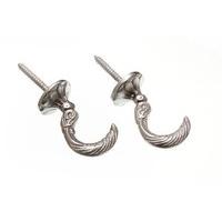 Curtain Tie Hold Back Hooks Egyptian Matt Chrome 45MM ( 8 pairs )