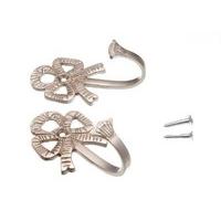 curtain tie back hold back hooks bow 80mm matt chrome screws 100 pairs ...