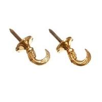 Curtain Tie Hold Back Hooks Egyptian Solid Brass 30MM ( 20 pairs )