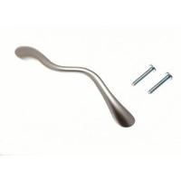 cupboard door pull wave handle matt chrome 96mm with screws pack of 20 ...