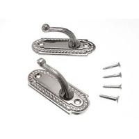 Curtain Tie Hold Back Hooks Georgian Chrome 70MM with Screws ( 50 pairs )