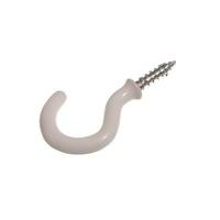 cup hook 25mm to shoulder total length 40mm white pvc coated pck 1000 