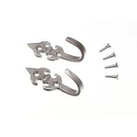 curtain tie back hold hooks fleur de lys matt chrome screws 50 pairs 